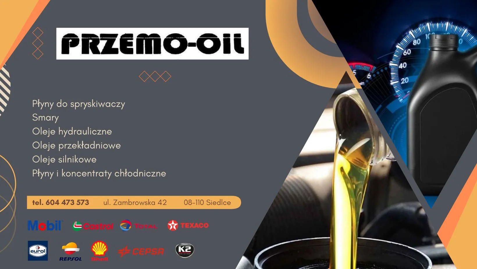 Przemo-Oil - pełna oferta płynów, smarów i olejów